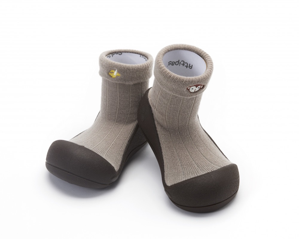 Attipas Bong Bong Brown barefoot obuća za prohodavanje dece