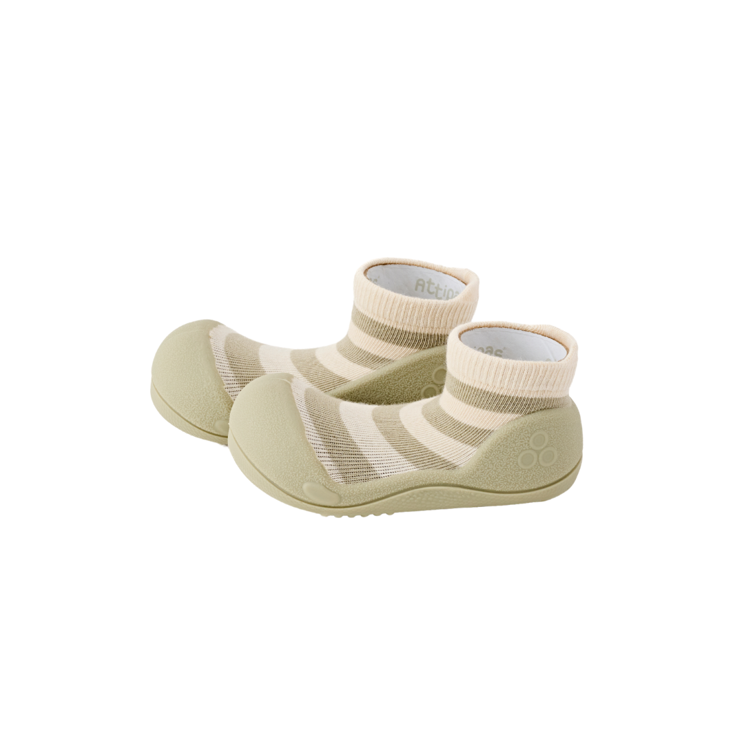 Attipas Stripe Olive prugaste cipelice za bebe